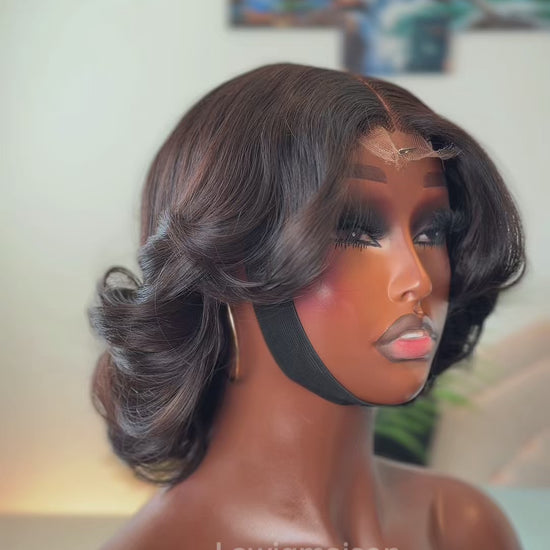 Zaria Soft Wave – 10” Feathered Bob