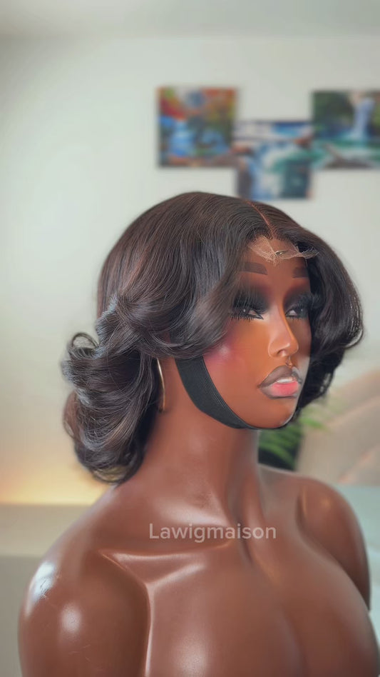 Zaria Soft Wave – 10” Feathered Bob